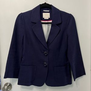 Kate Spade navy linen blazer